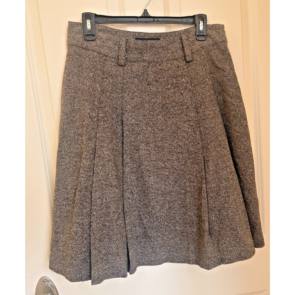 Jones New York 10P Wool Skirt Dark Academia Fit N Flare Classic Flounce Professi